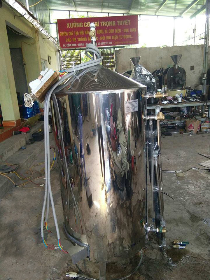 nồi sục hơi nấu đậu phụ bằng điện