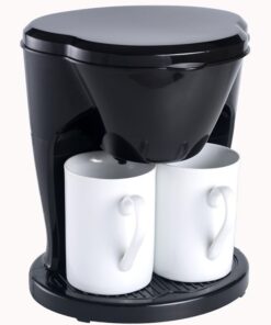 Máy pha cà phê hòa tan nhỏ giọt pha 2 cốc chất liệu thép không rỉ.