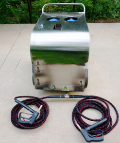 Máy rửa xe bằng hơi nước  tự động 2 súng gấp đôi công xuất.