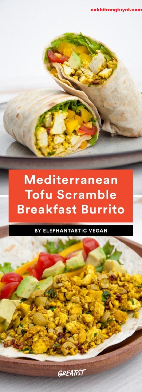 Đậu hũ Địa Trung Hải Ăn sáng Burrito