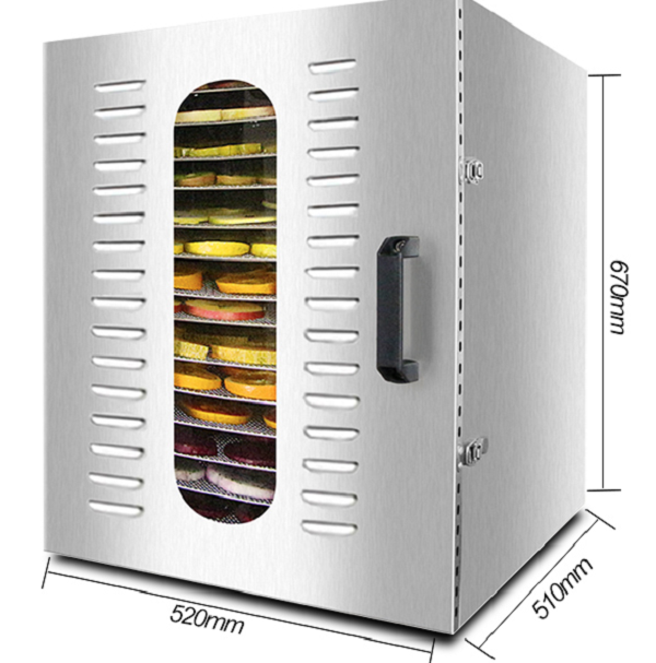 Máy sấy khô thực phẩm 16 khay bằng thép không gỉ