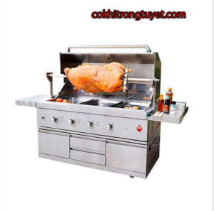 lò nướng quay lợn bằng gas