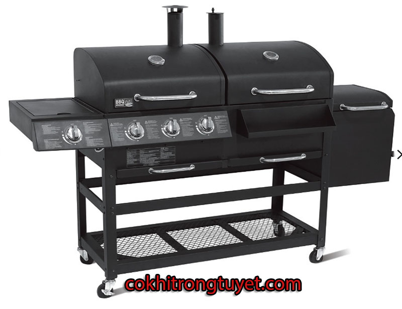 lò nướng thịt bằng than hoa và gas