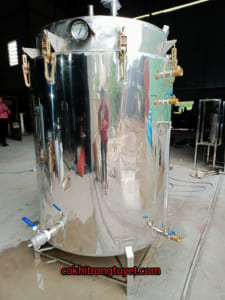 nồi hơi nấu đậu